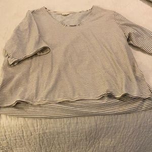 Striped boxy knit top